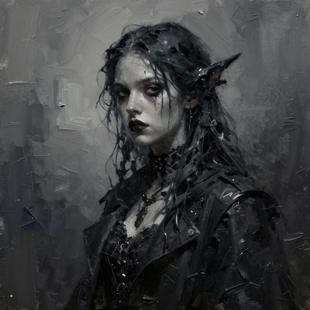 Grimdark Artworks in Thick Impasto Style