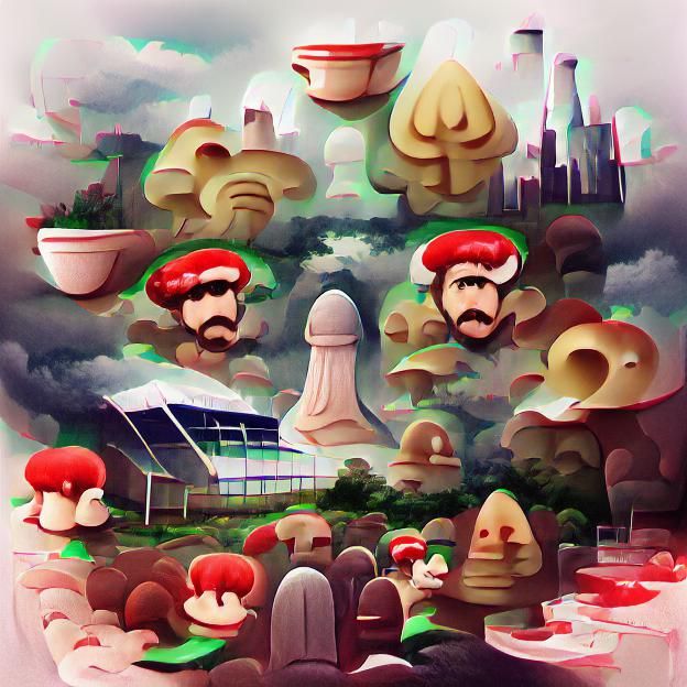 Enchanted Mushroom Kingdom Landscape