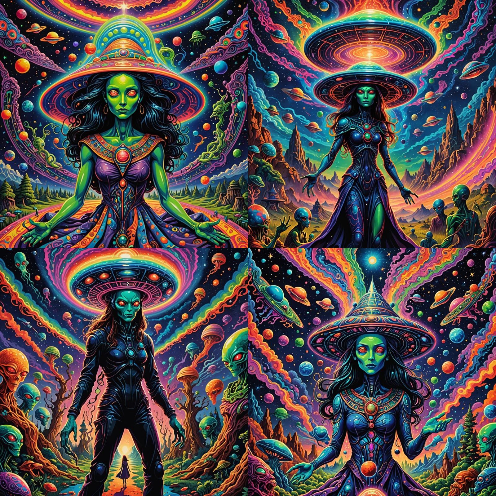 Psychedelic Alien Invasion with Goddess and Witchcraft