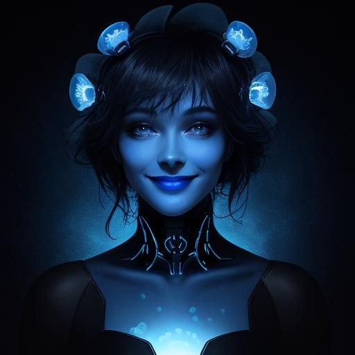 Bioluminescent Lips Smiling in the Dark