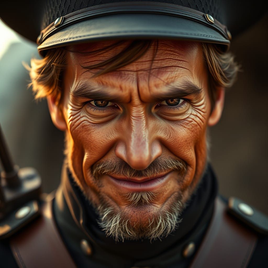 Cinematic Realism: A Haunting Portrait of a 19th Century Ame...