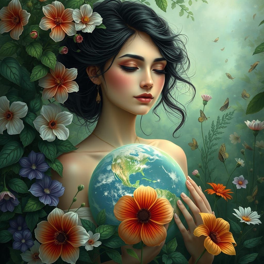 Harmonious Woman in Nature: Fantastical Realism