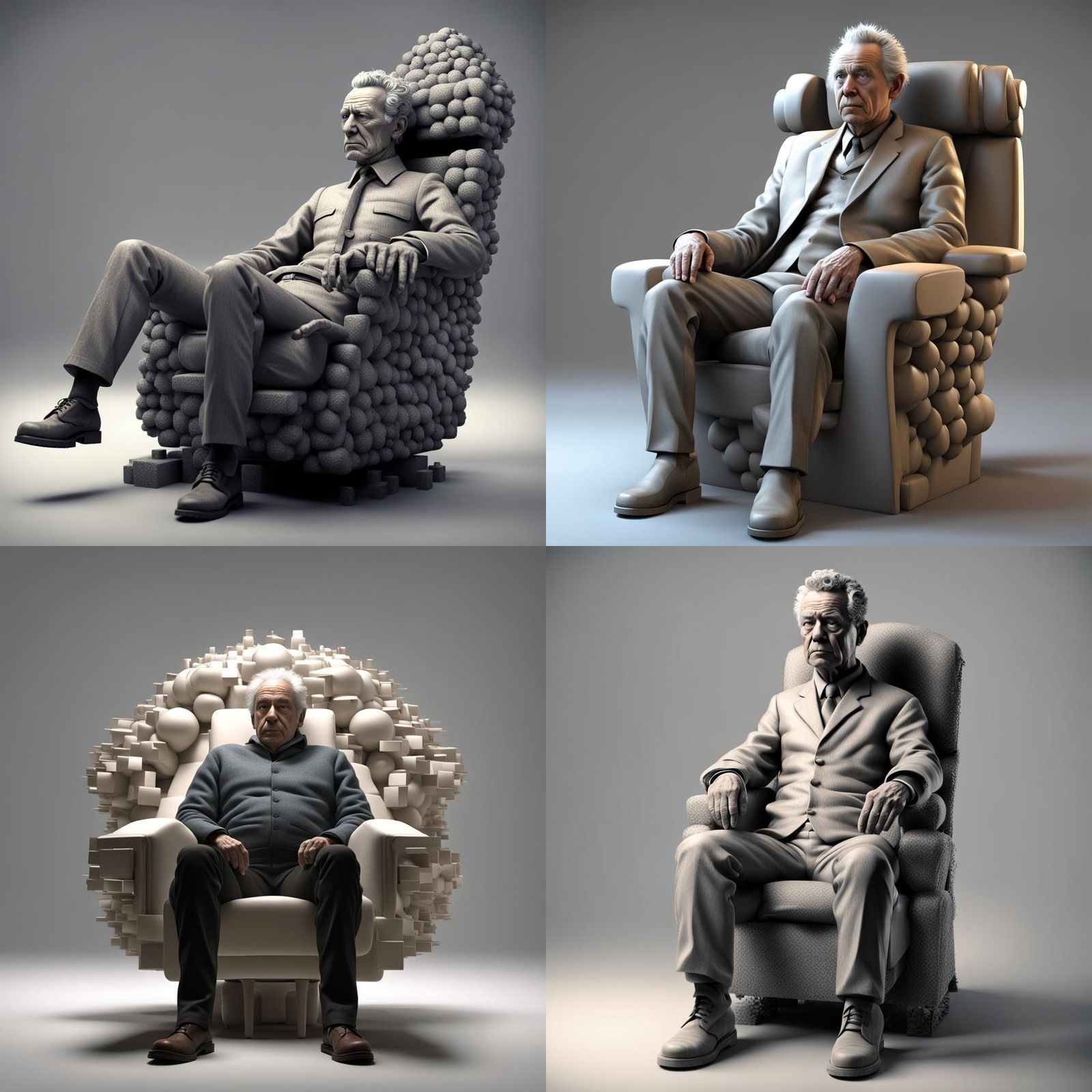 Man in Chair: Mandelbulber3D Fractal Art