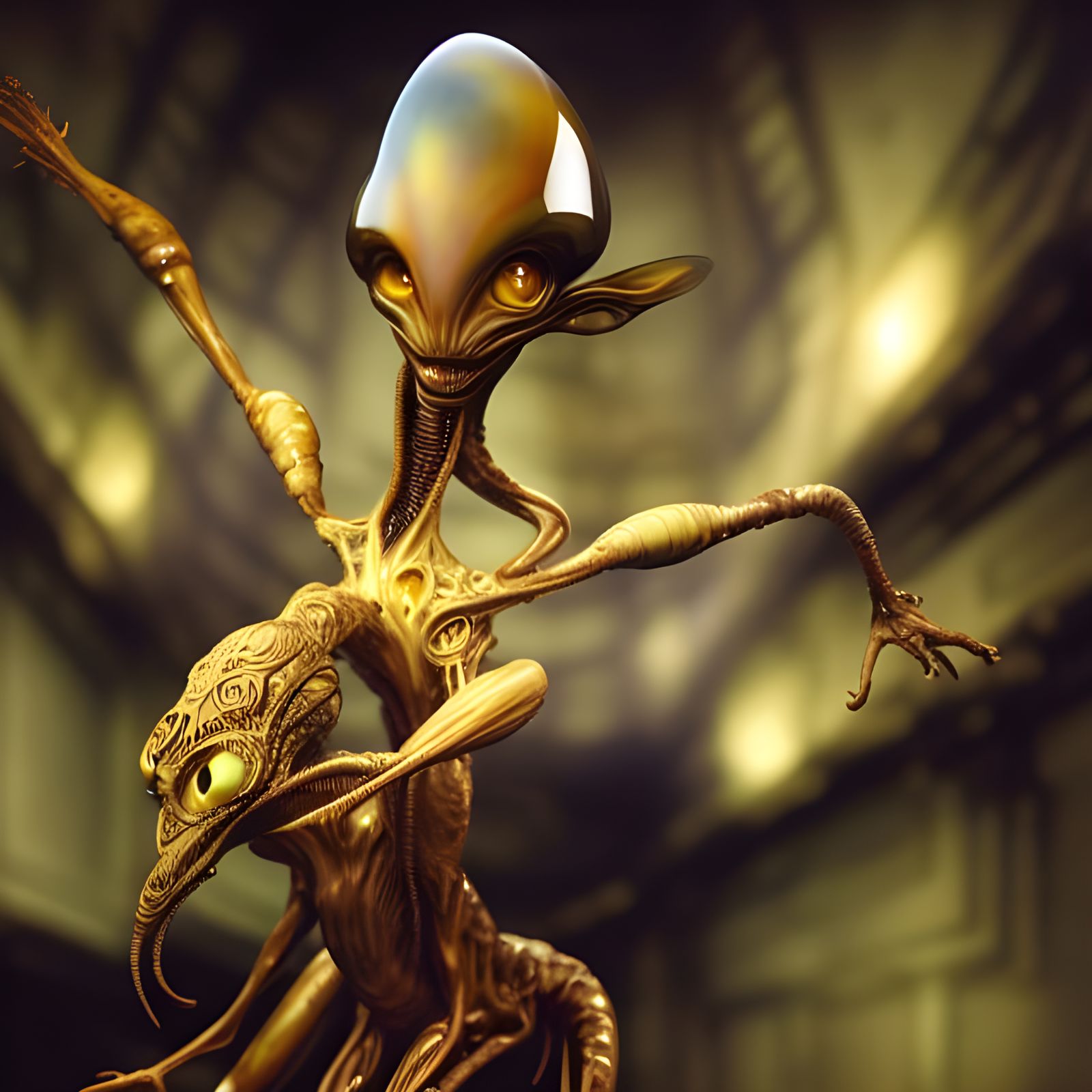 Alien People and Pets in Dreamy, Detailed Rendering