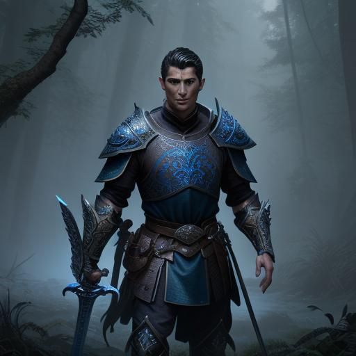 Cristiano Ronaldo as Medieval Knight in Fantasy Forest