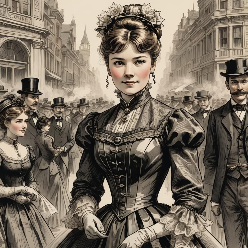 Nellie Bly Portrait in Glen Keane Animation Style