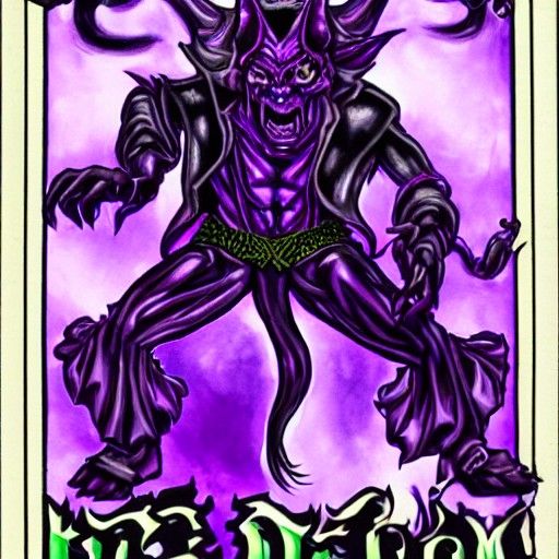 AI Generated Image of a Purple Demon