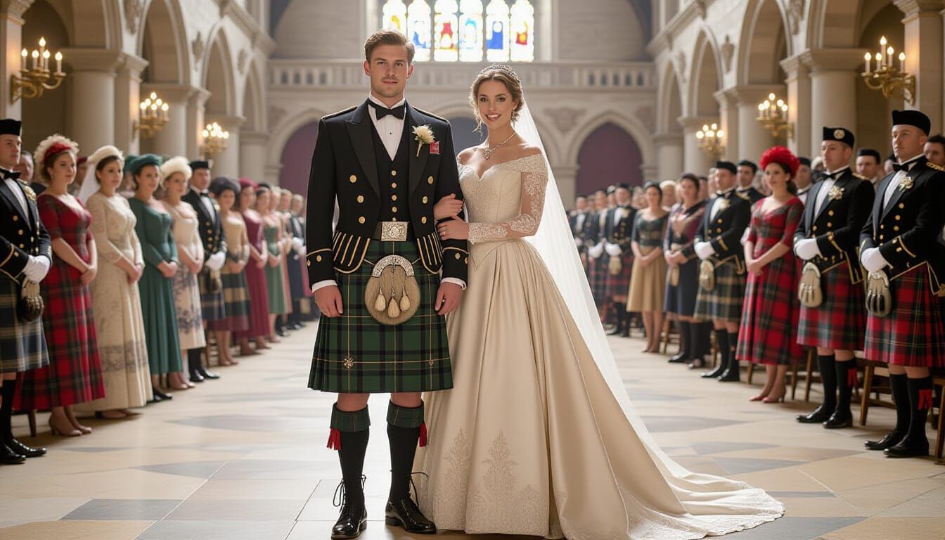 Scottish Noble Wedding in Photorealistic Style