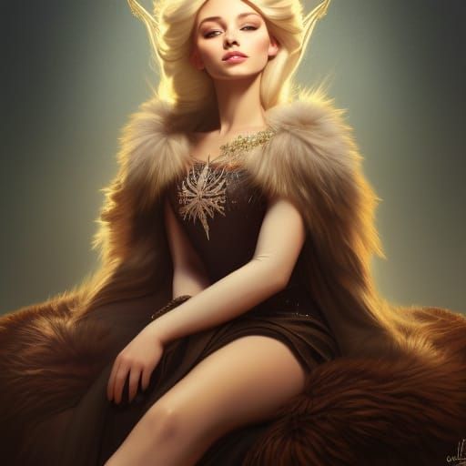 Majestic Portrait of a Princess in Digital Art Style