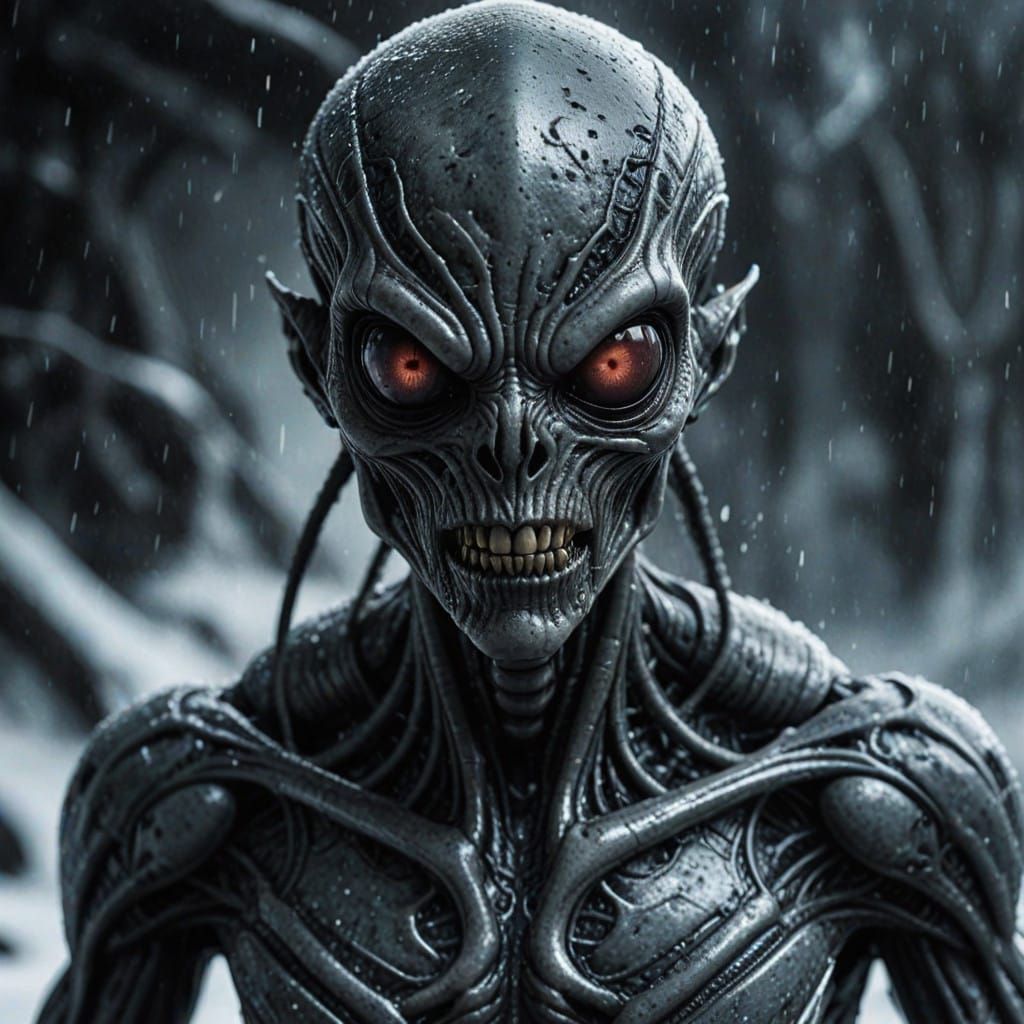 Haunting Ice Planet Landscape in Hyperrealistic Detail