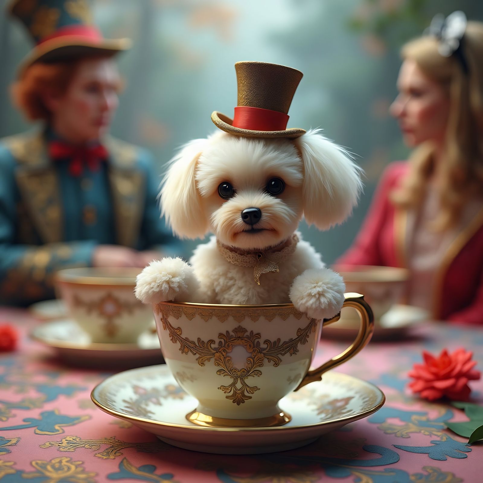 Teacup Poodle at Mad Hatter Tea Party