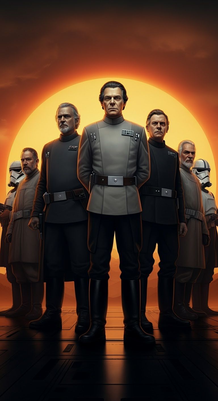Star Wars Bridge Crew Portrait with Orange Sun