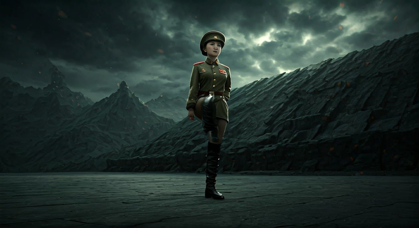 Epic North Korean Female Soldiers in Dramatic Digital Matte ...