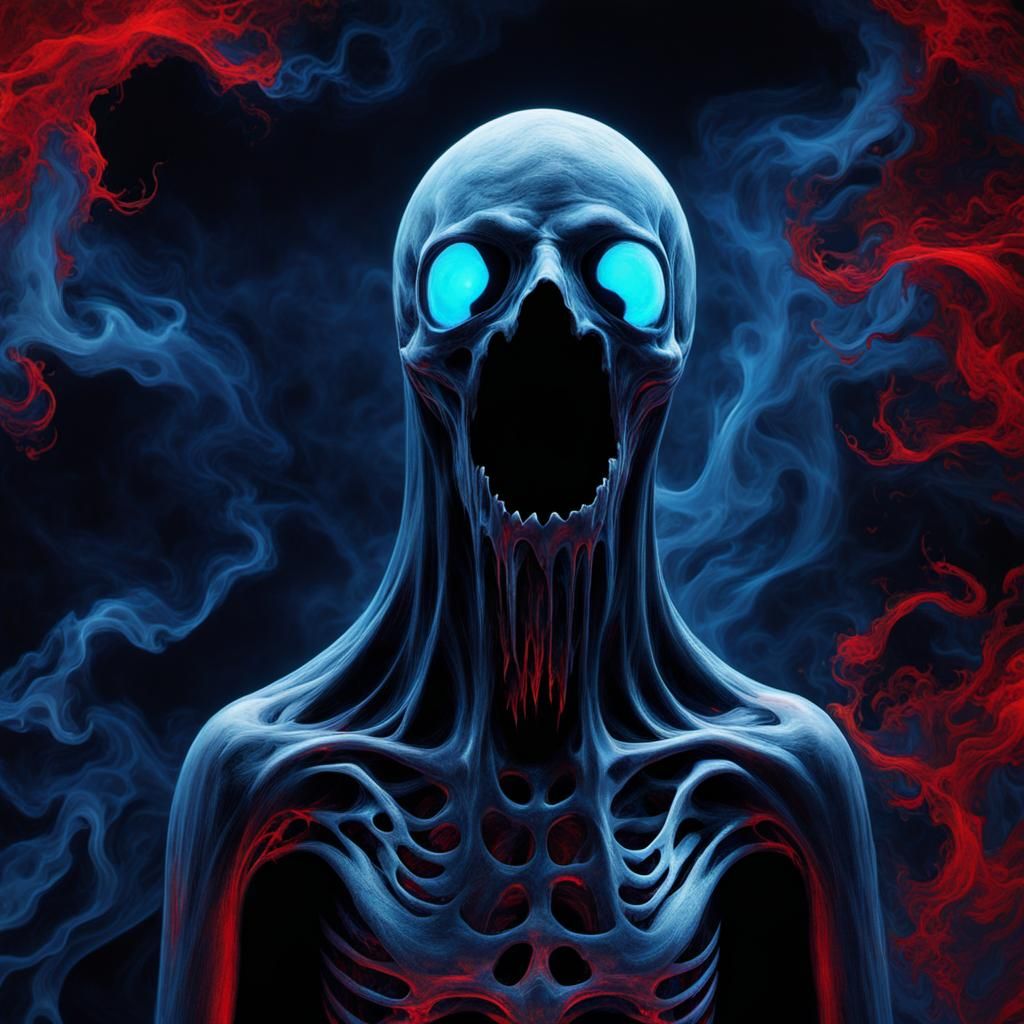 Hallucinatory Ghost Apparition in Baroque Horror Style