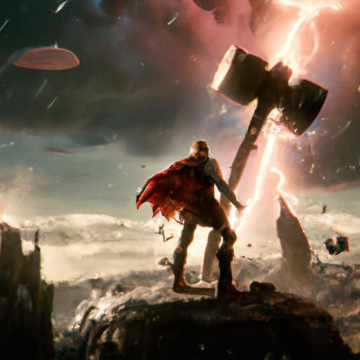 Thor Catches Hammer After Asteroid Shower