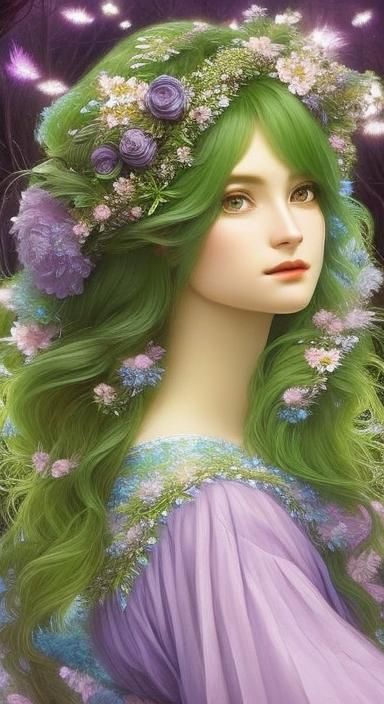 Delicate Winged Sprite in Magical Forest