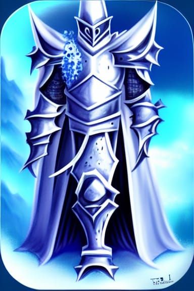 Evil Ice Knight Elemental in Hyperdetailed Armor