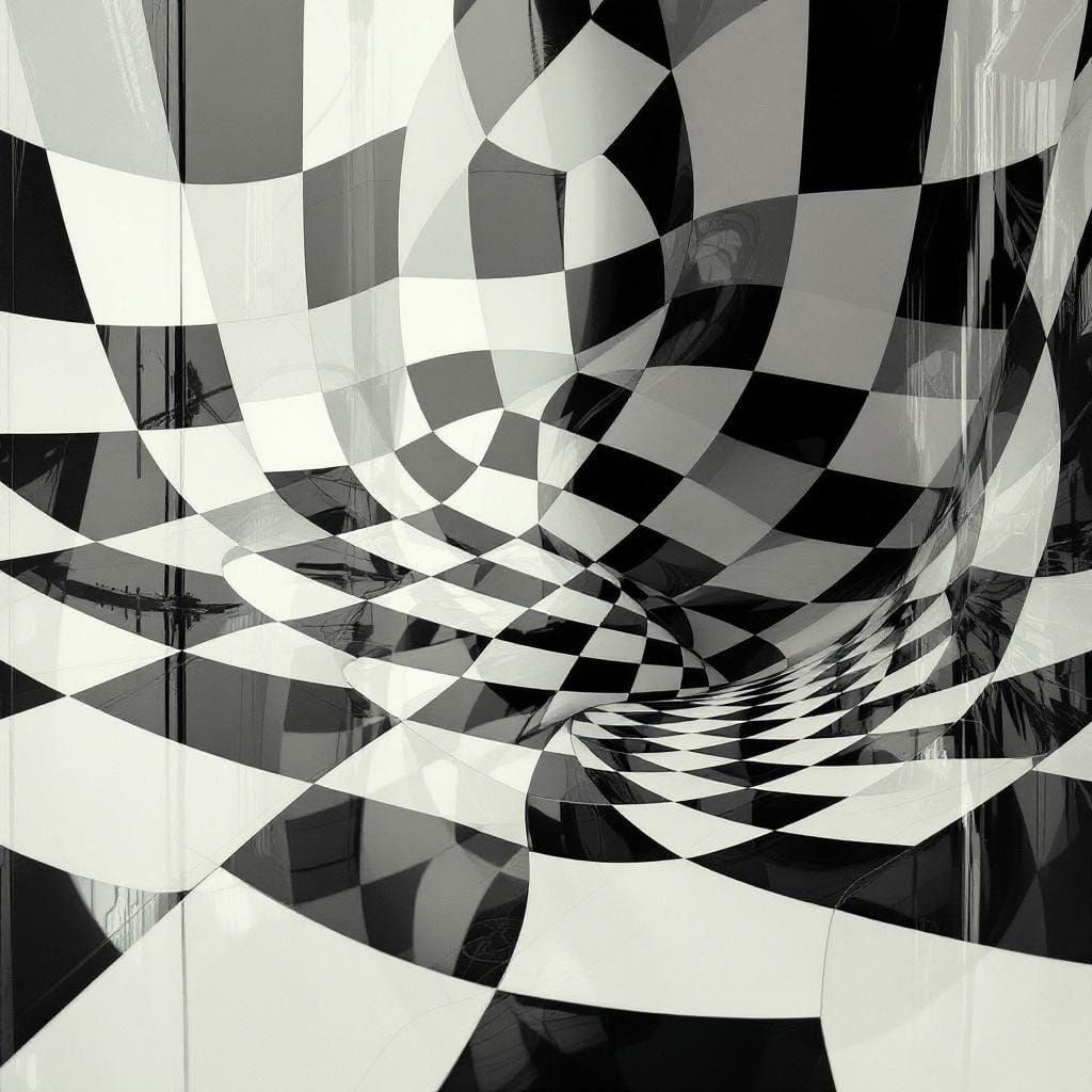 Mind-Bending Optical Illusion Floor in Futuristic Style