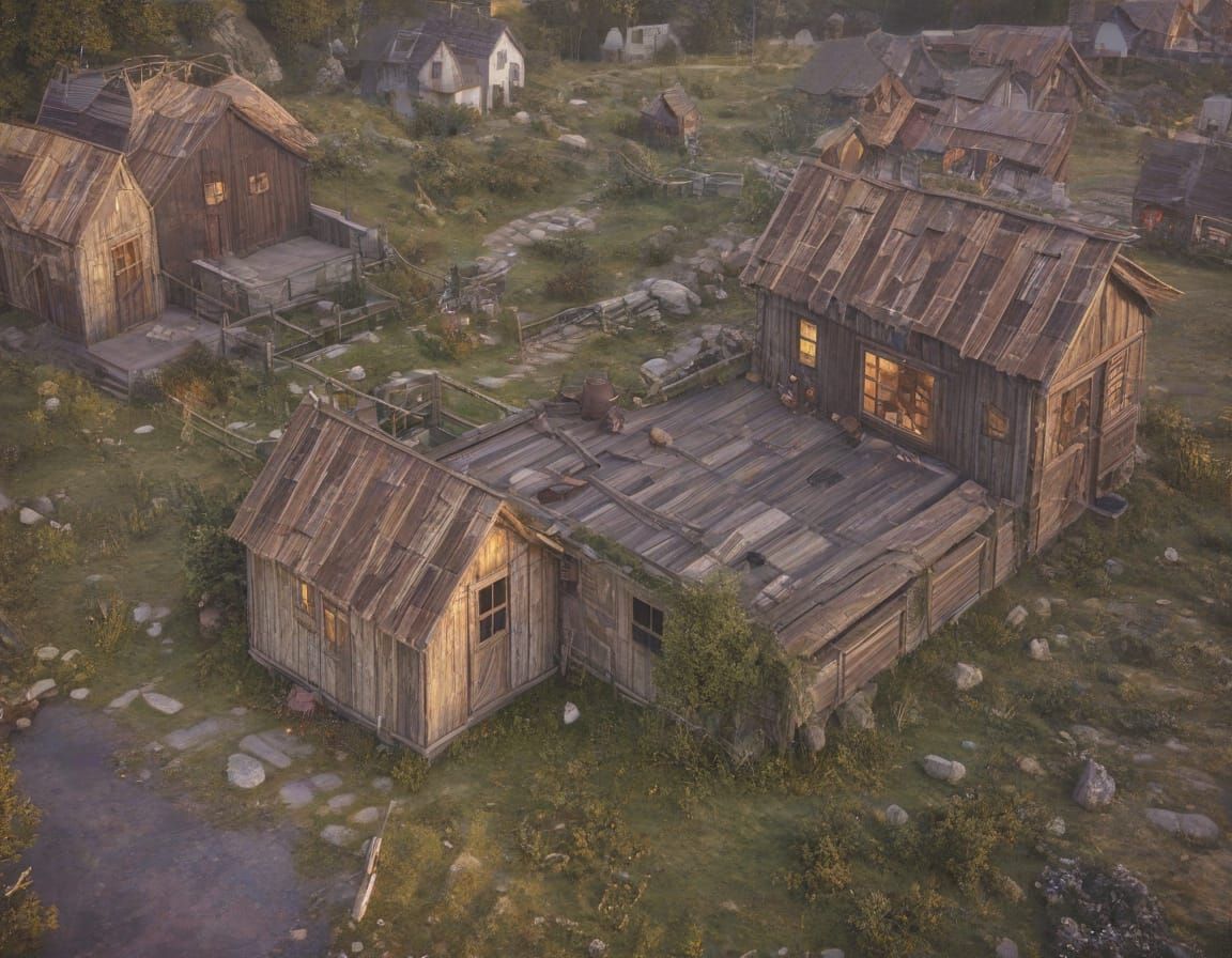 Modern Fantasy Barn House in Whimsical Atmosphere