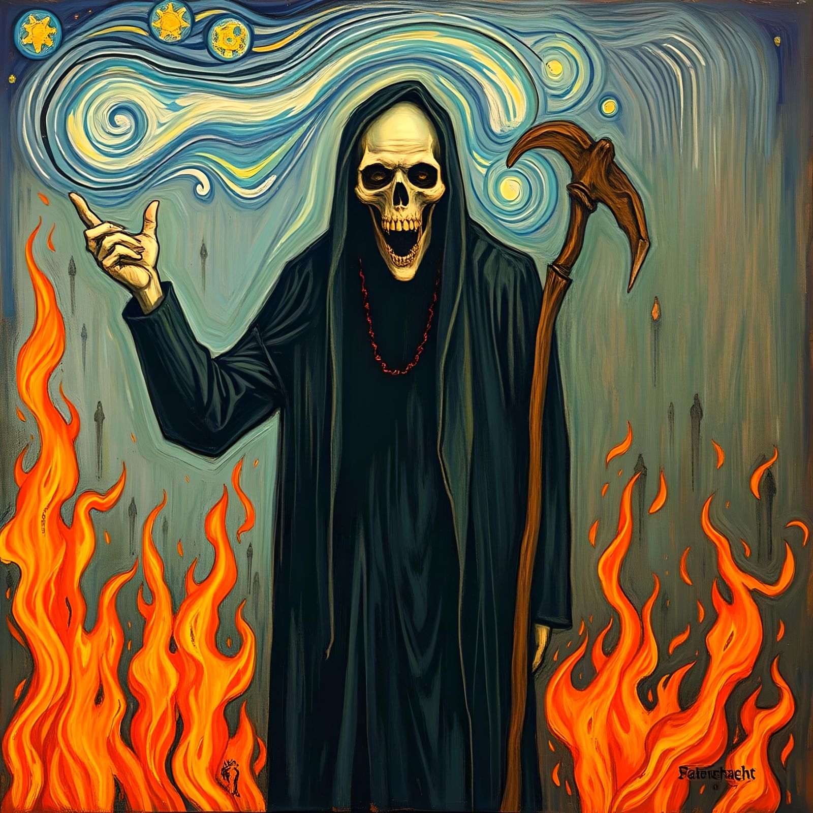 Grim Reaper Wraith in Fauvist Spectral Fire
