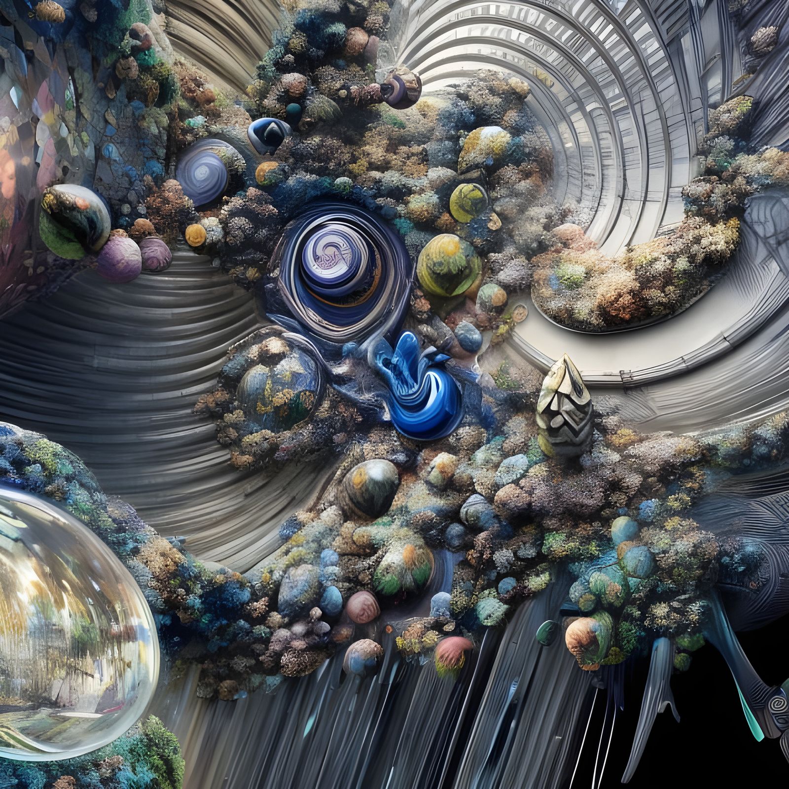 Geometric Abstract Art: Polychromatic Octane Render