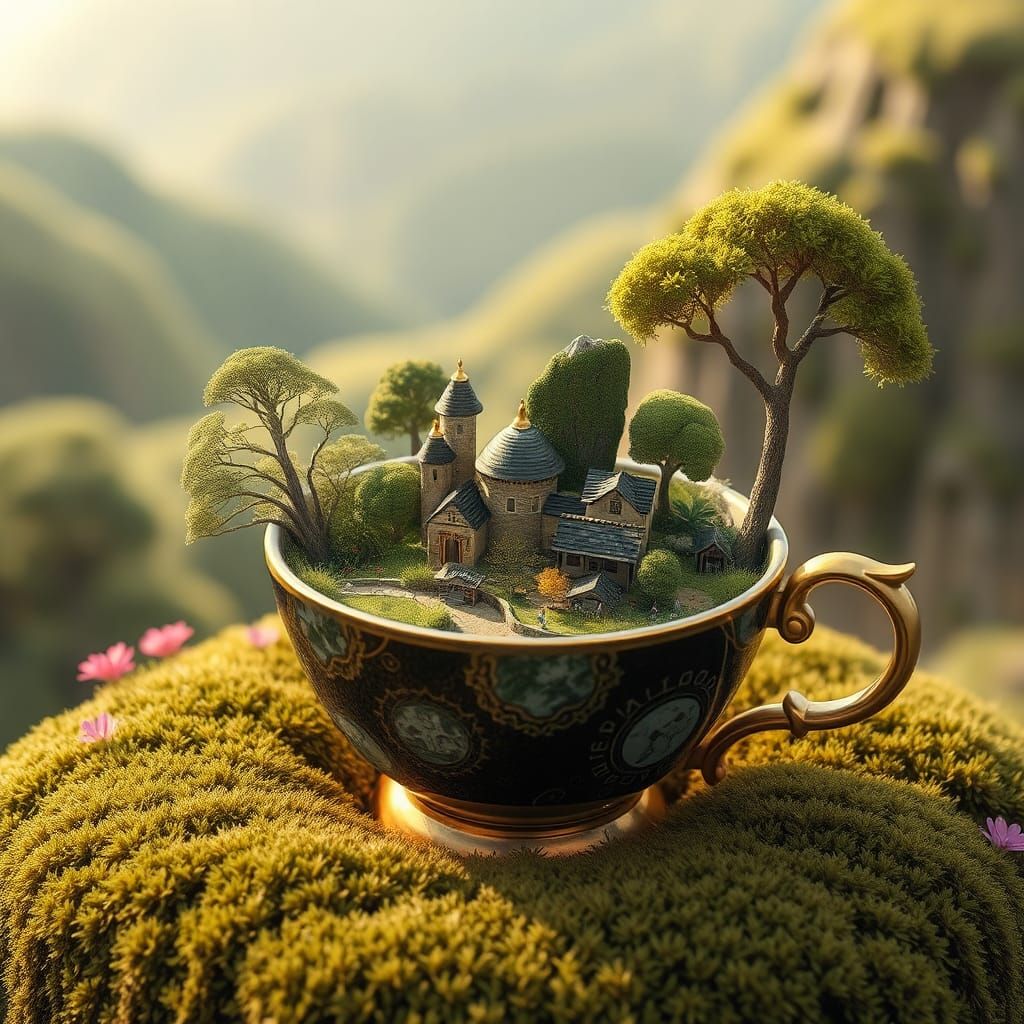 Biosphere Settlement Inside a Teacup