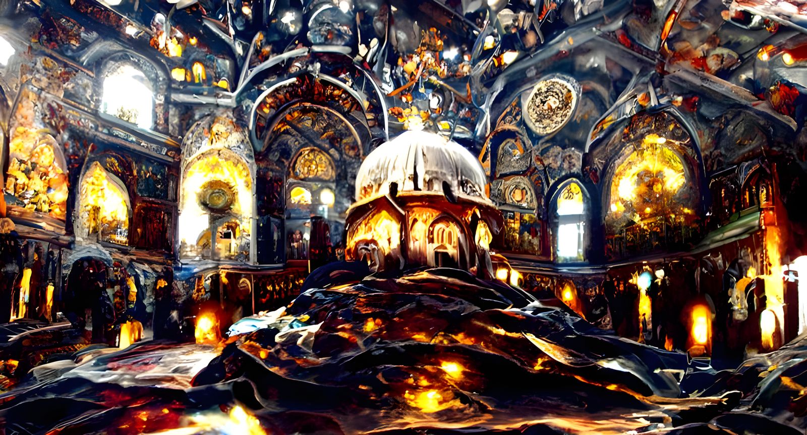 Hagia Sophia Interior: Detailed Digital Painting
