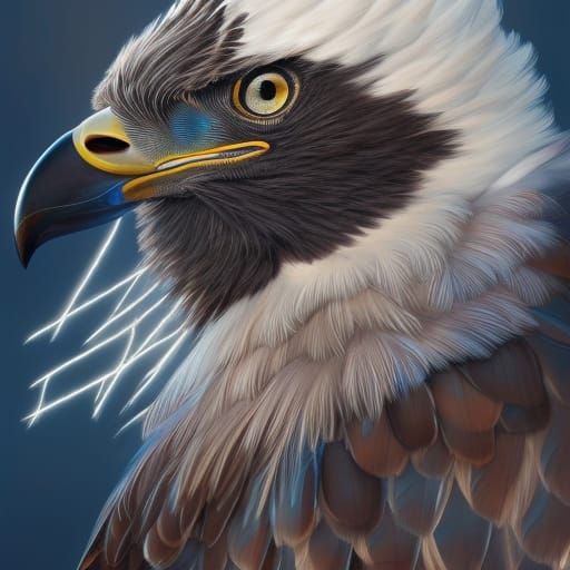 Majestic Eagle with Lightning Wings