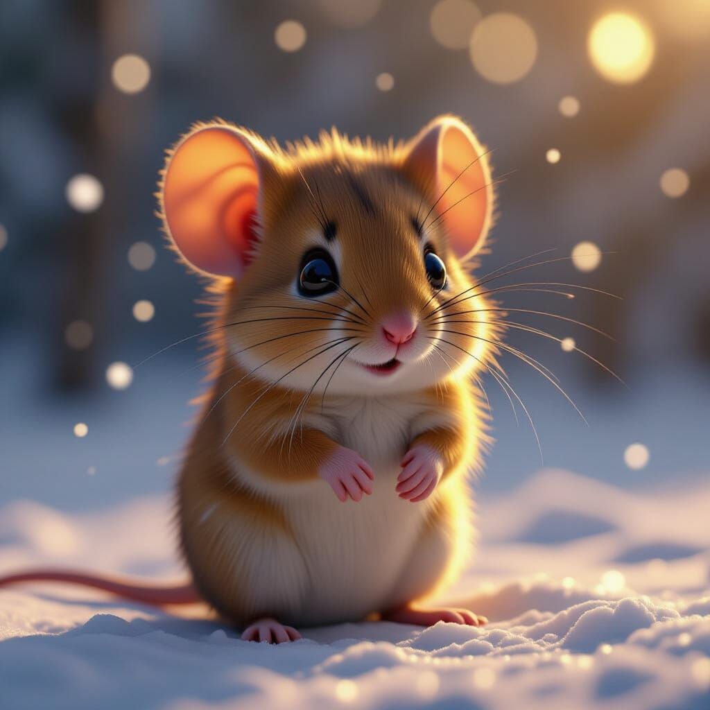 Adorable Mouse in Epic 3D Videogame Graphics