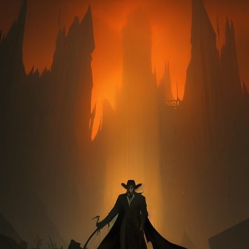 Dracula in a Weird Western Concept Art
