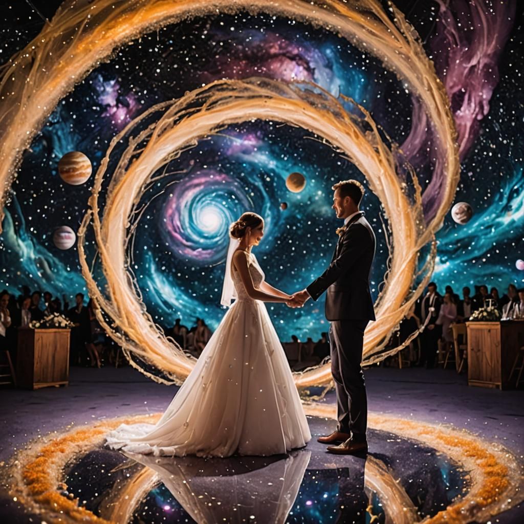 Cosmic Wedding: A Universe Vortex