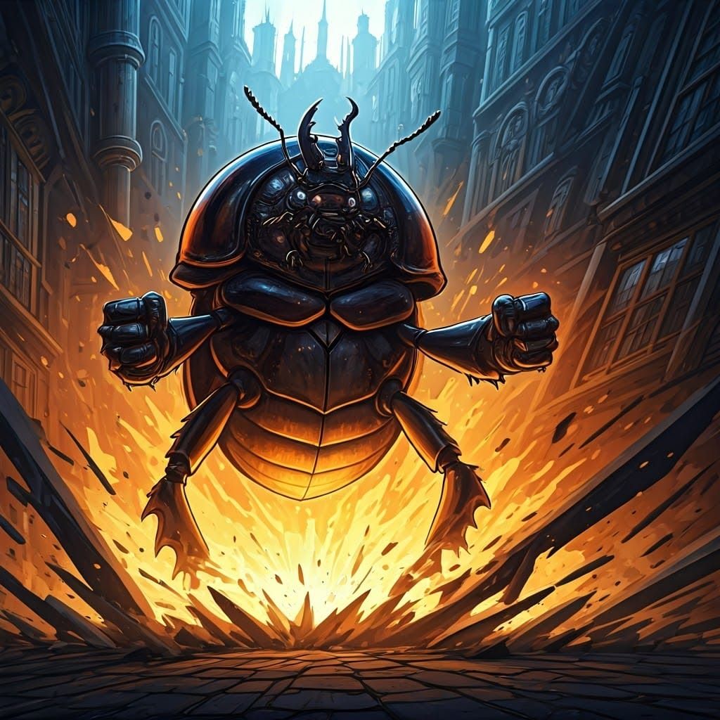 Steam Powered Dung Beetle Smashes Steampunk Wasteland