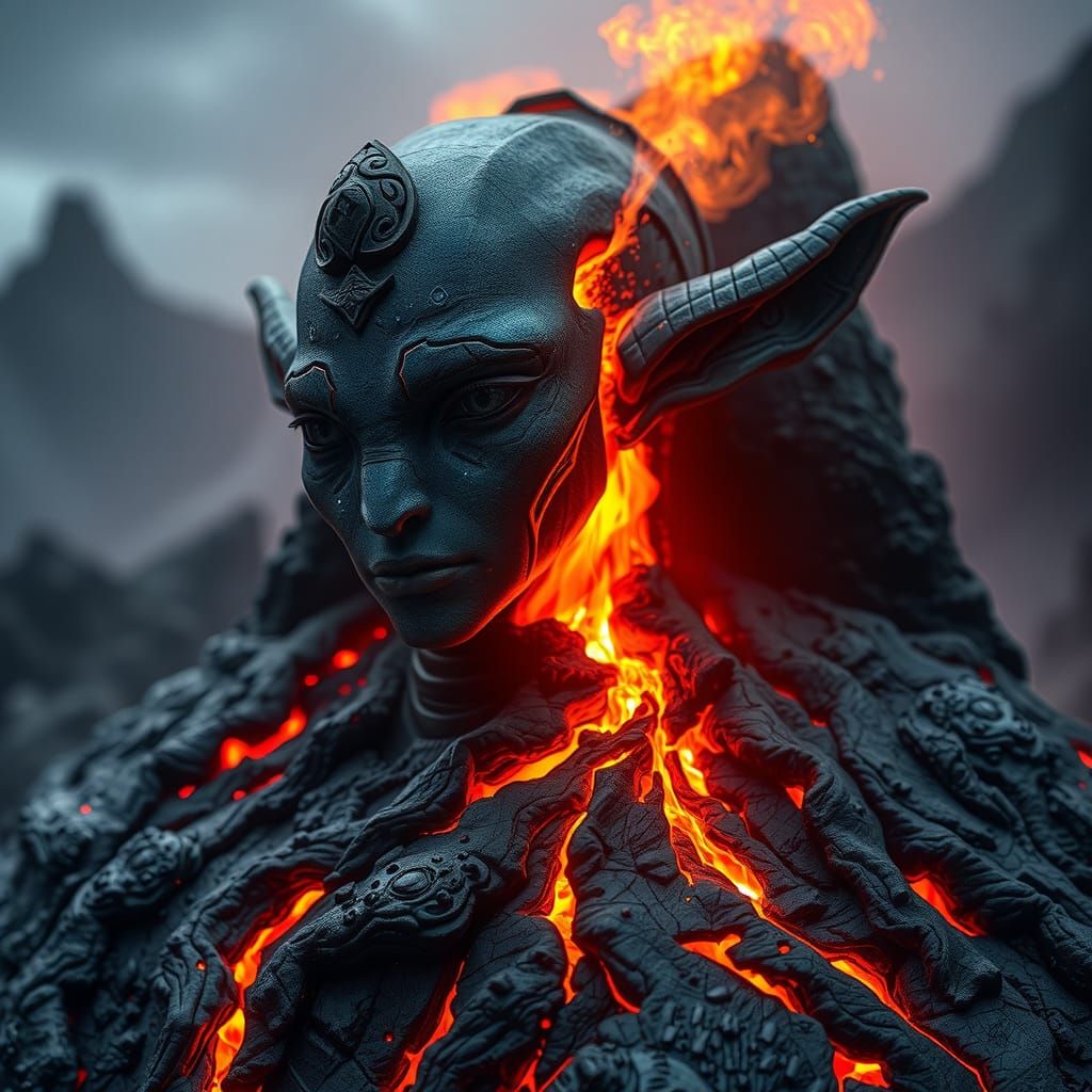 Volcanic Pyroclasm with Intricate Details