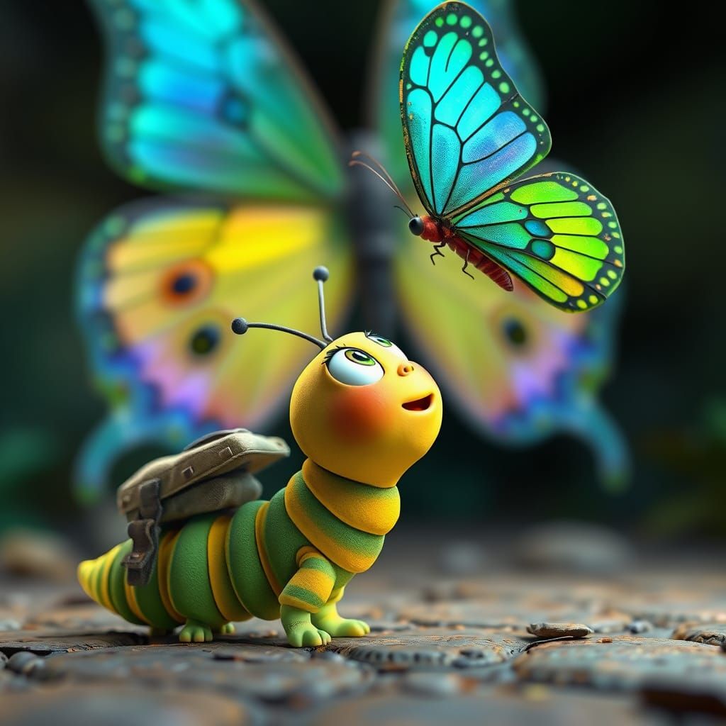 Excited caterpillar 4