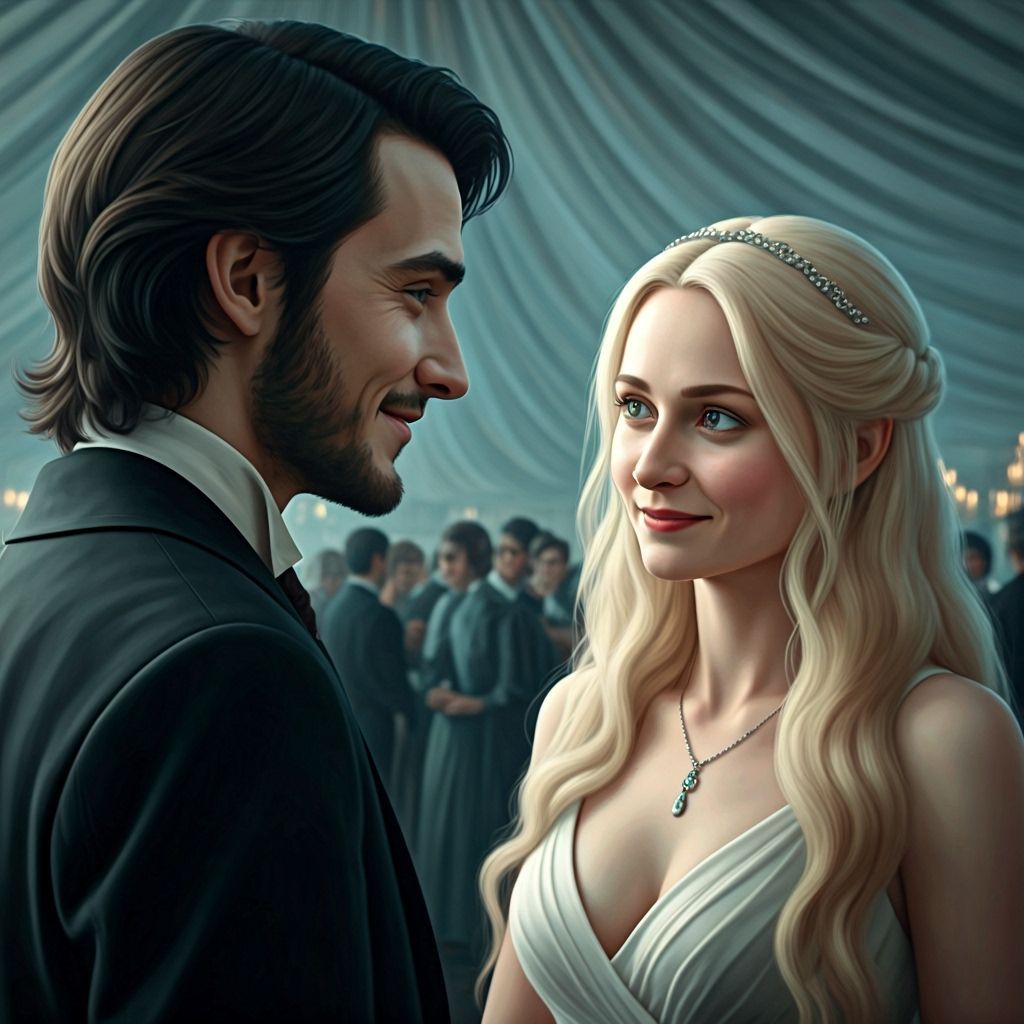 Fleur Delacour and Viktor Krum at Wedding Reception