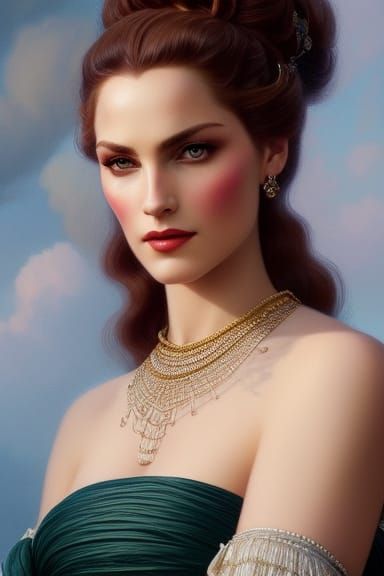 Retro Lace: Hyperdetailed Portrait of a Beautiful Woman