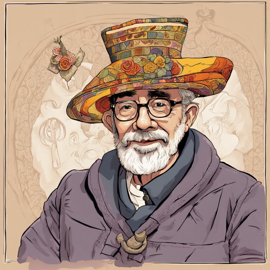 Ein Lama mit einem Hut steht in einem aufblasbaren Rettungsboot. 
 Im Hintergrund ein sinkender Ozeandampfer . Comic.  B...