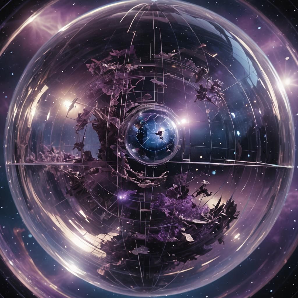 Planet Inside Globe Inside Dyson Sphere