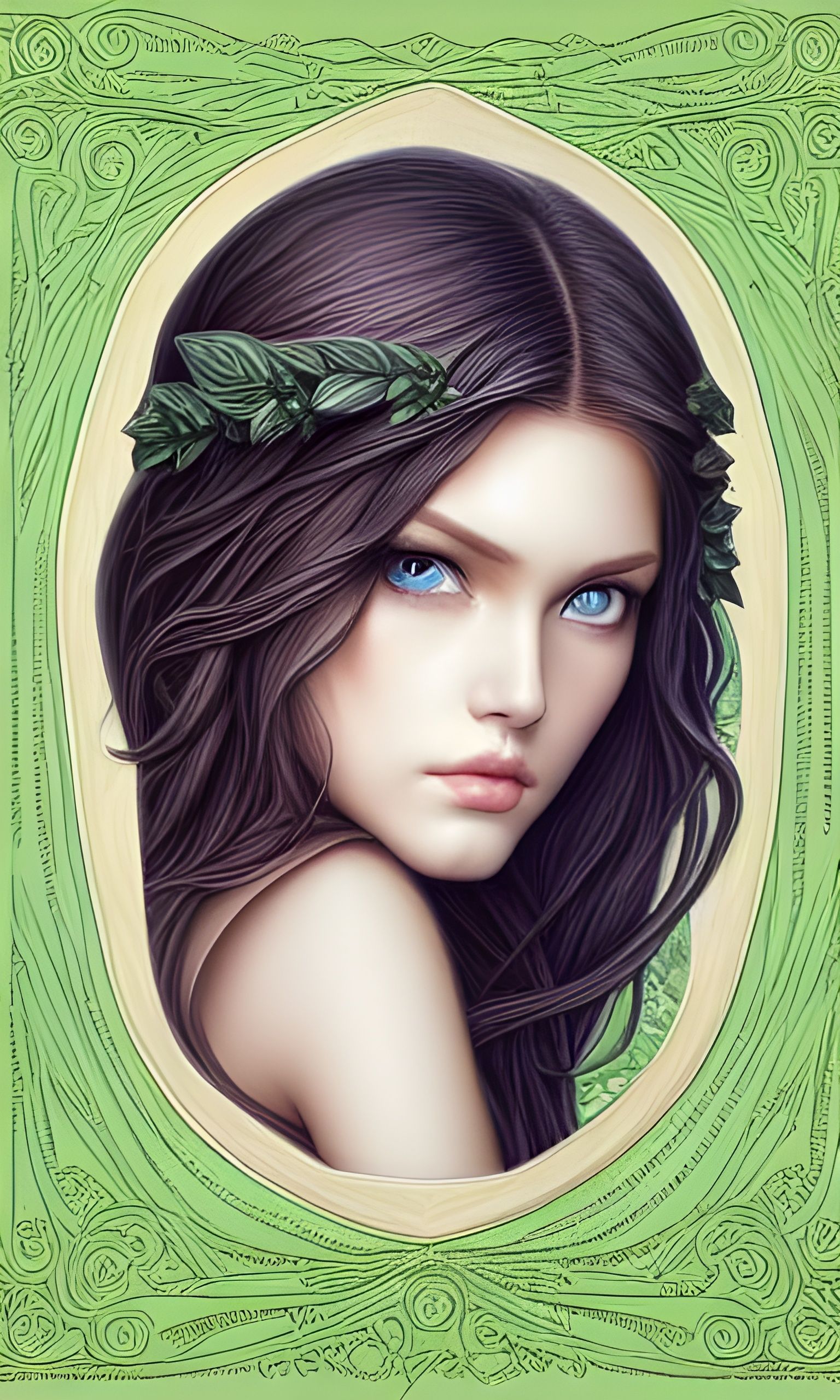 Hyperdetailed Goddess Portrait in Neoromantic Style