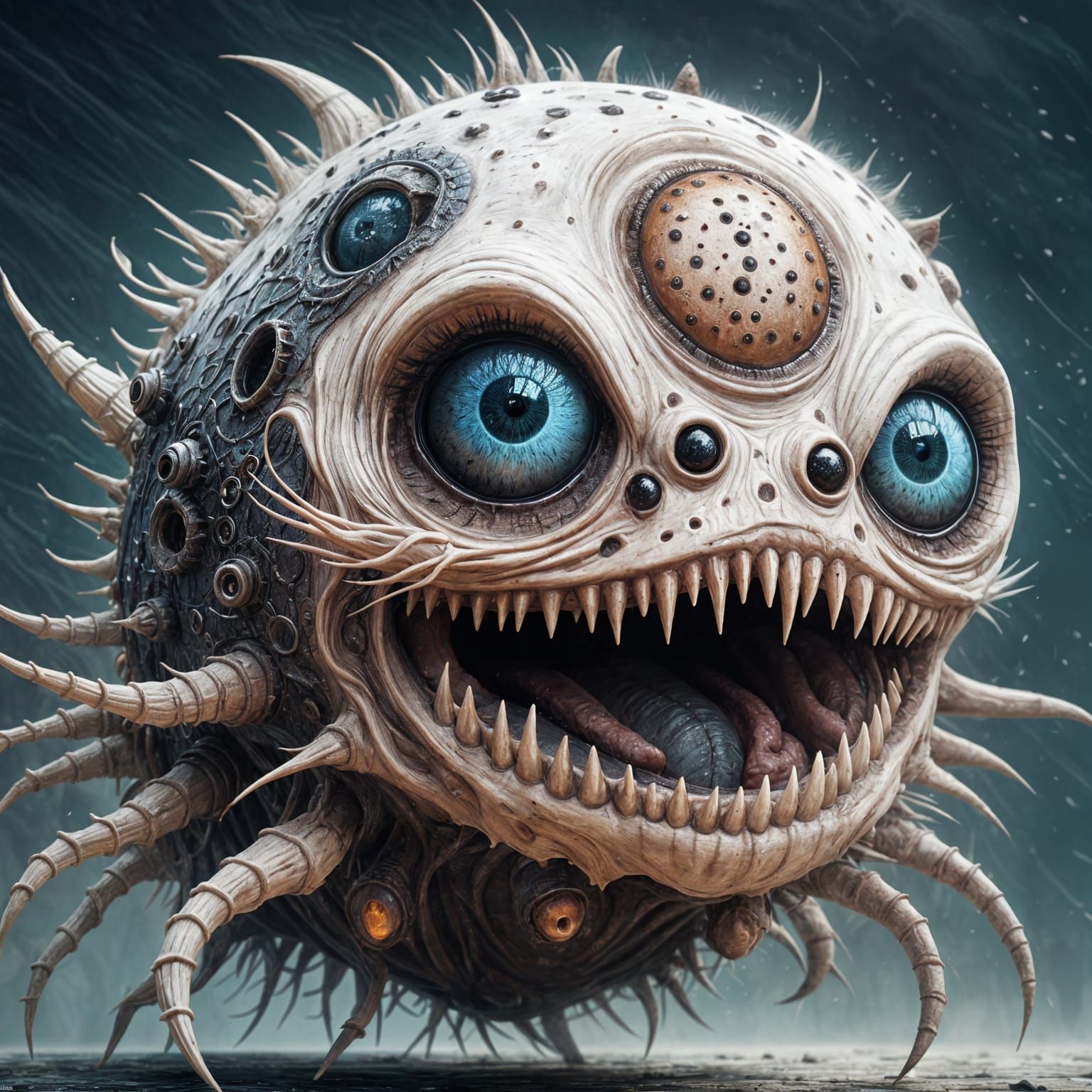 Creepy Super Realistic Matte Painting in Deep Color