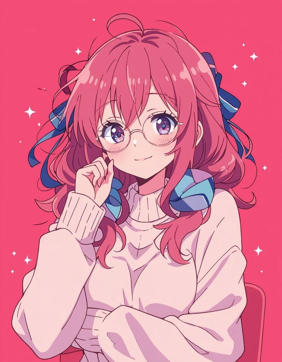 Miku Nakano Portrait in Anime Style