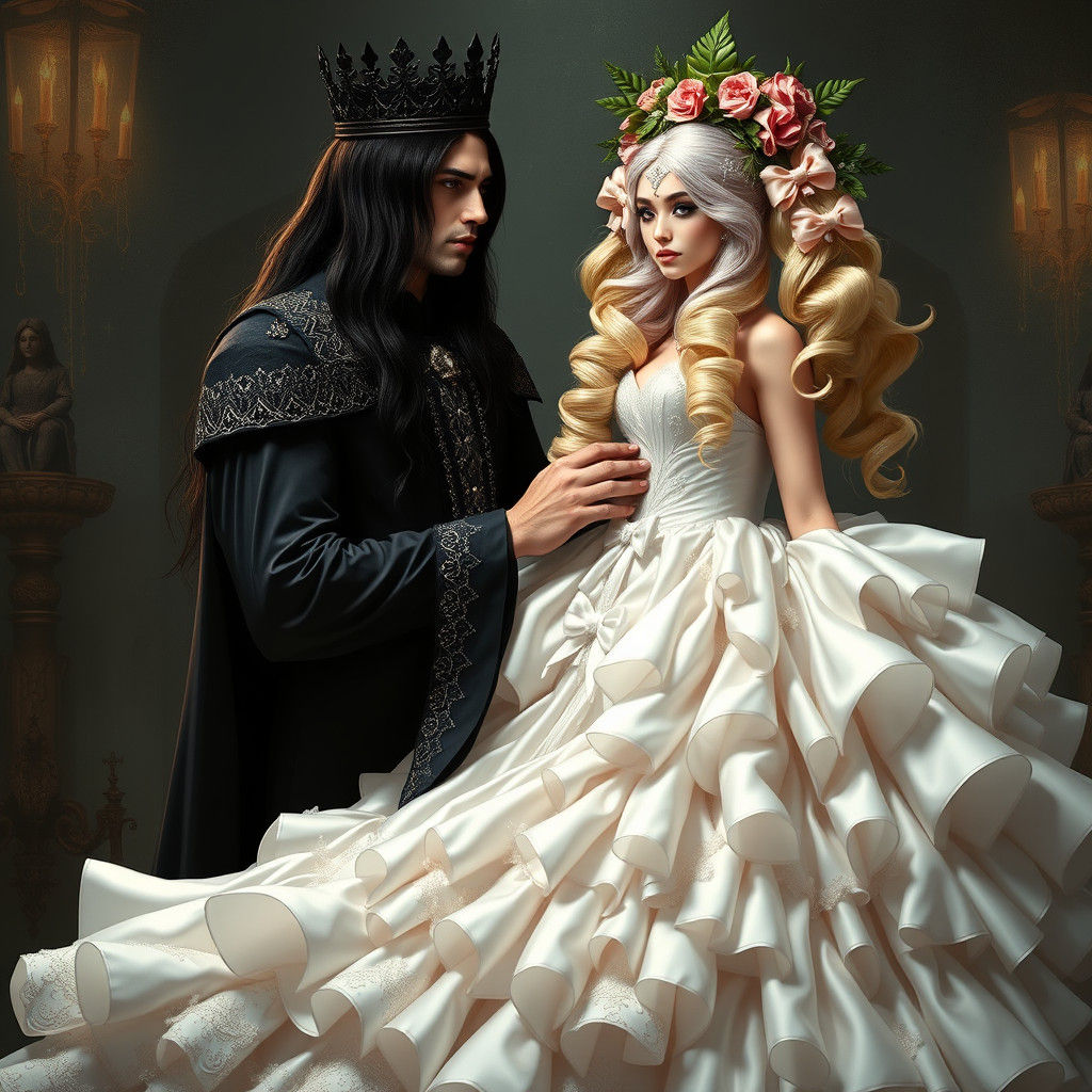 Brooding King Captures Flamboyant Bride in Dark Realm