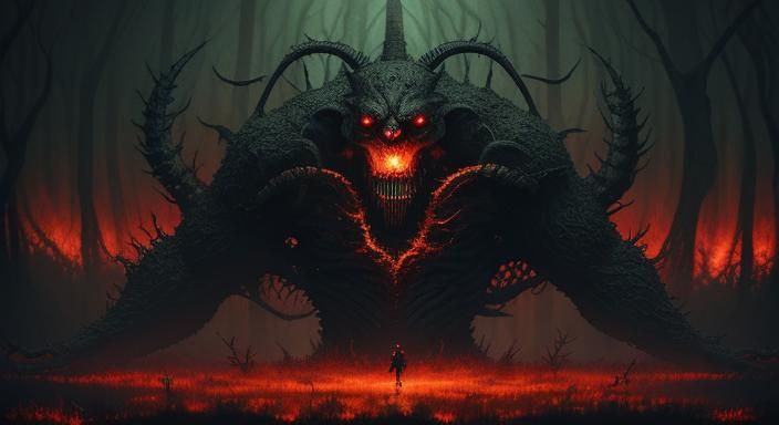 Hobgoblin Explosion: Surreal Forest Scene