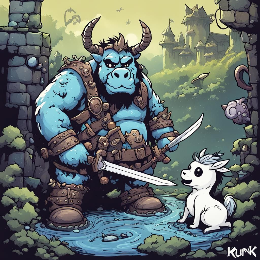 Krunk and Plop: Barbarian and Sewer Fairy Unicorns
