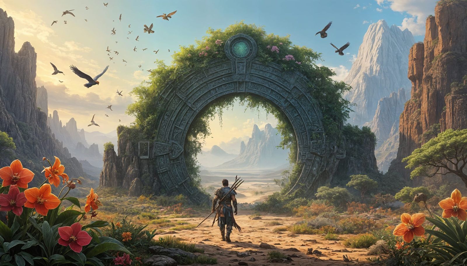 Barbarian Discovers Mystical Desert Gateway in Thomas Kinkad...