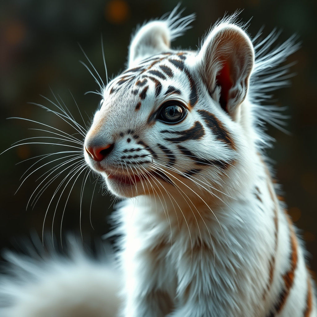 Hyperrealistic Bengal Tiger Squirrel: Genetic Marvel