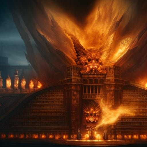 Epic Cinematic Ifrit Digital Matte Painting