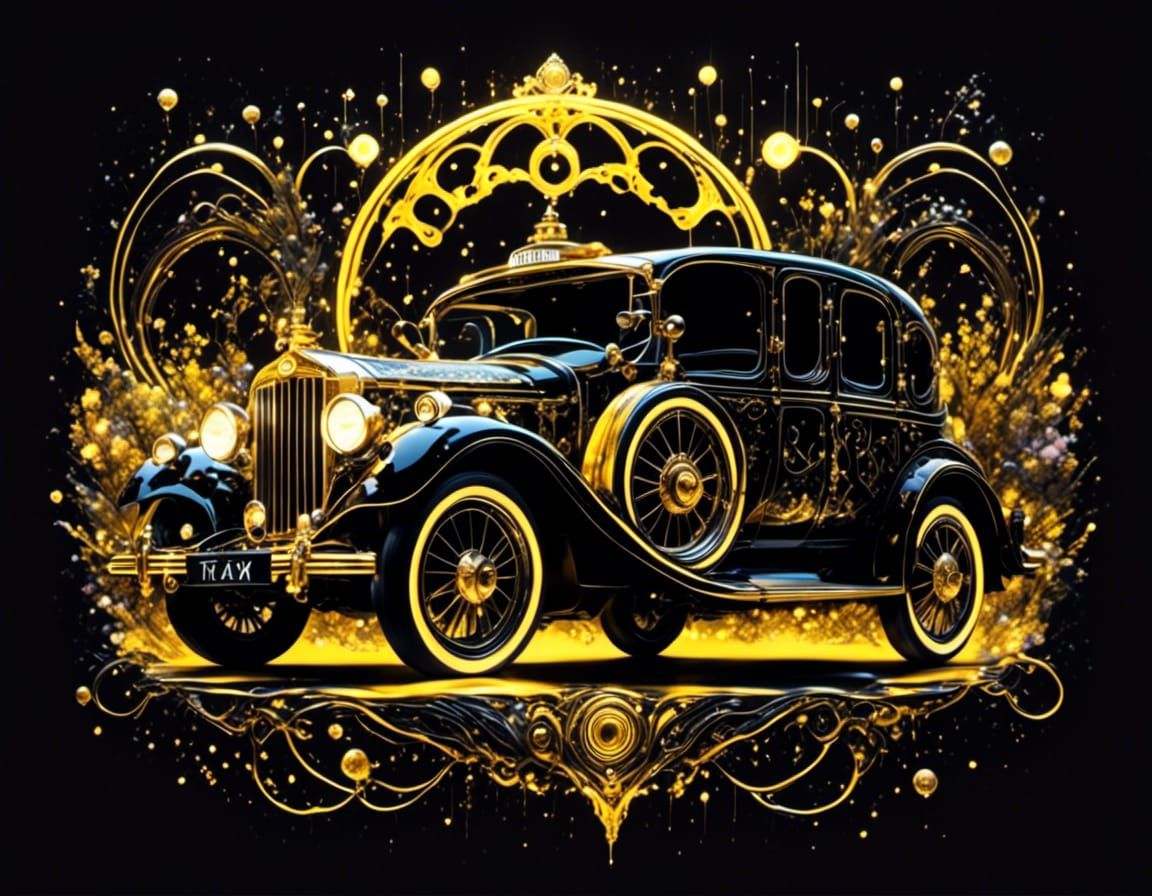 Steampunk Taxi Portrait with Luminescent Details