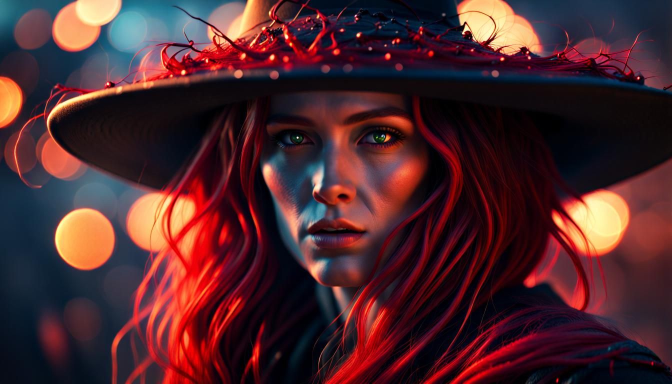 Scarlet Witch in Dramatic Digital Matte Painting