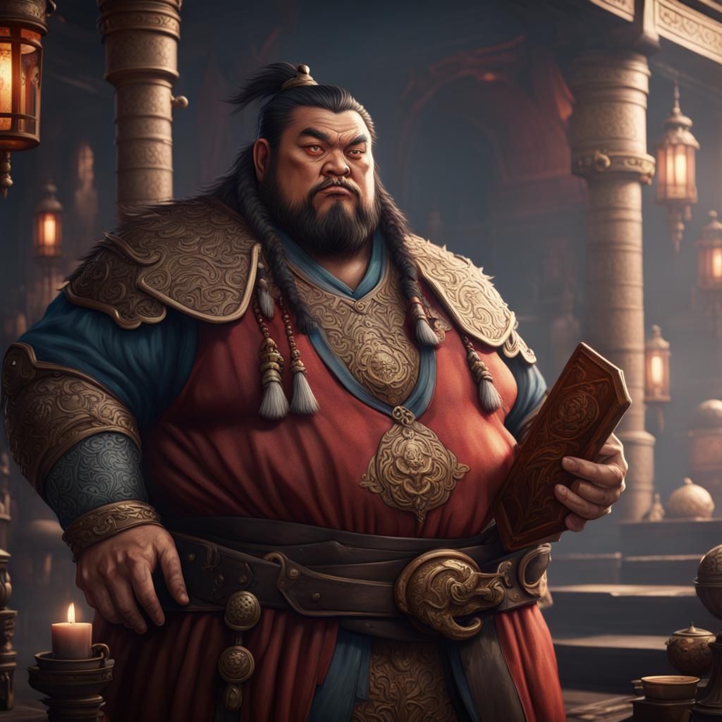 Fantasy Portrait: Noble Asian Man in D&D Style